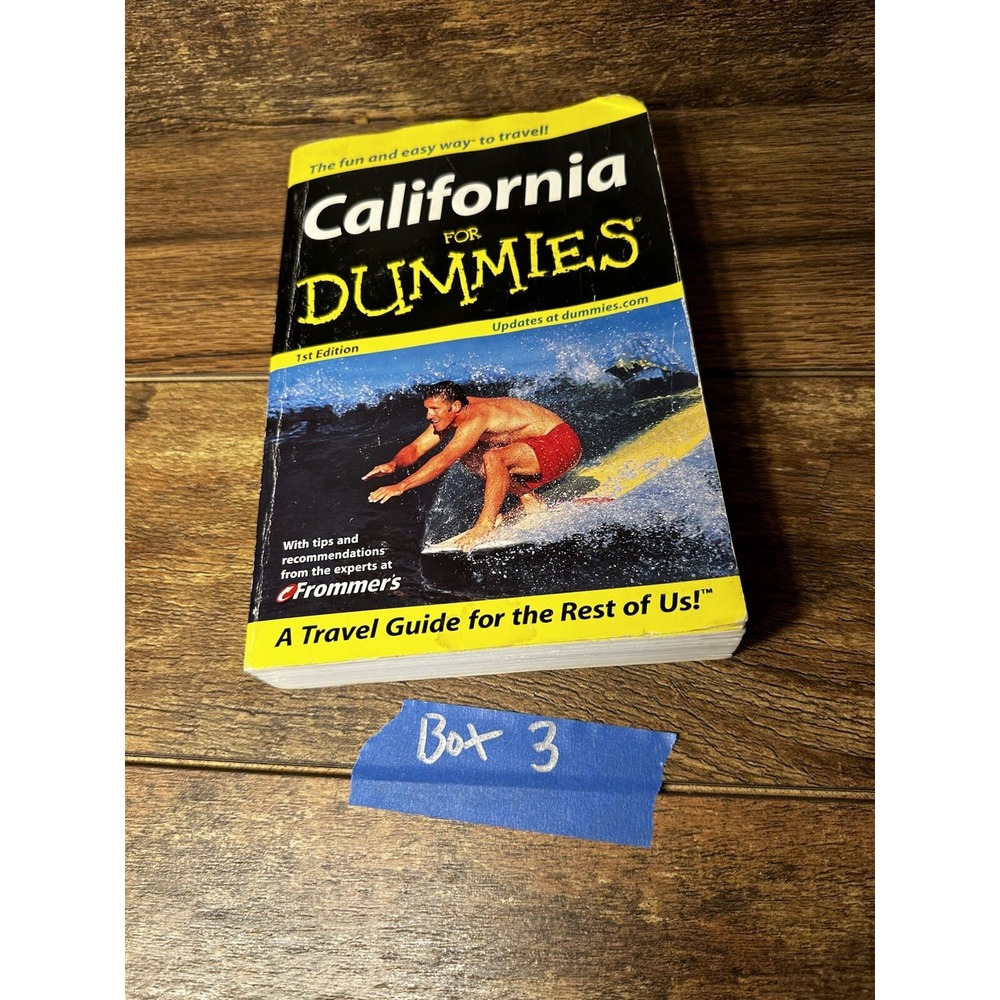 California For Dummies 1st Edition Travel Guide Frommers IDG Books Paperback